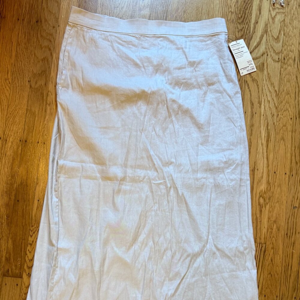 MUJI Beige Midi Skirt- Size XXL - NWT!
